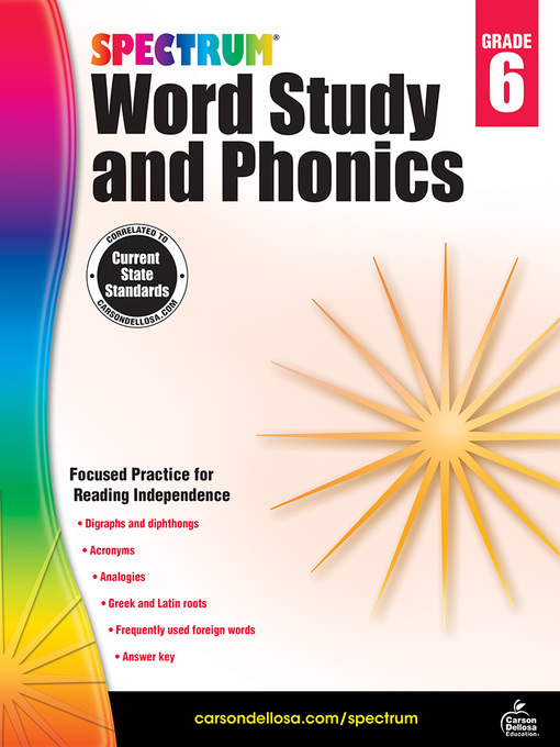 Title details for Spectrum Word Study and Phonics, Grade 6 by Spectrum - Available
